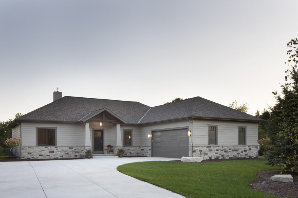 Waukesha new construction ranch home built by Kurber Construction