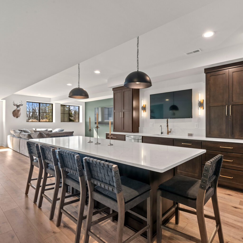 Basement Kitchen remodeling project in Waukesha WI by Kurber Construction