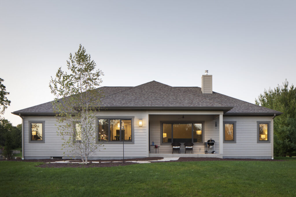 custom home backyard patio Waukesha County WI new construction