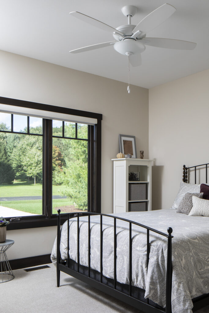 custom home bedroom Waukesha County WI modern home interior