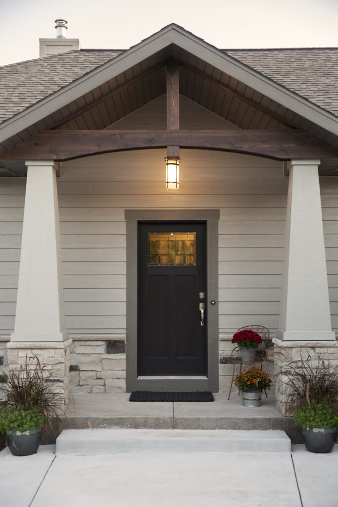 custom home entryway Waukesha WI front door design craftsmanship