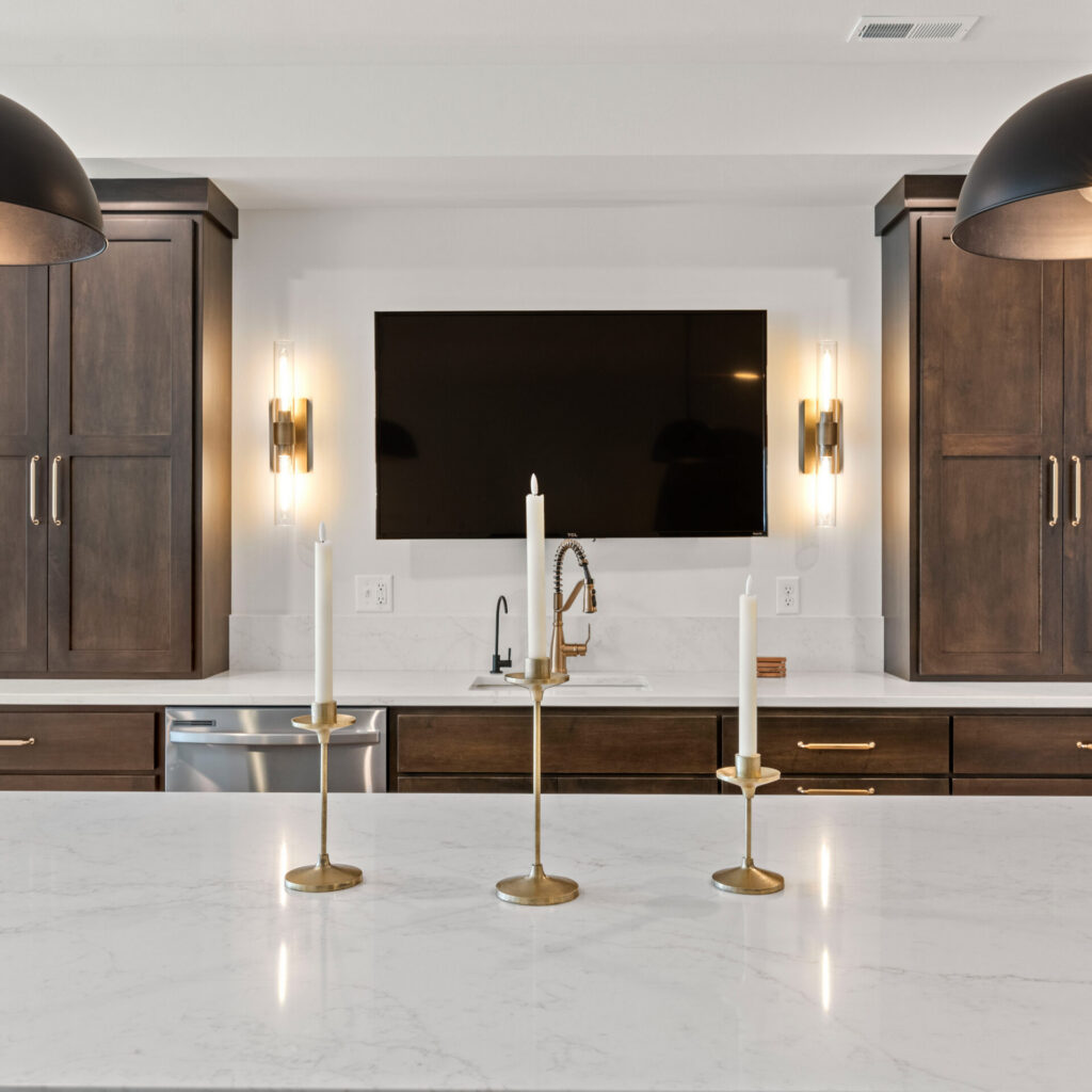 Custom basement bar remodeling project in Waukesha County