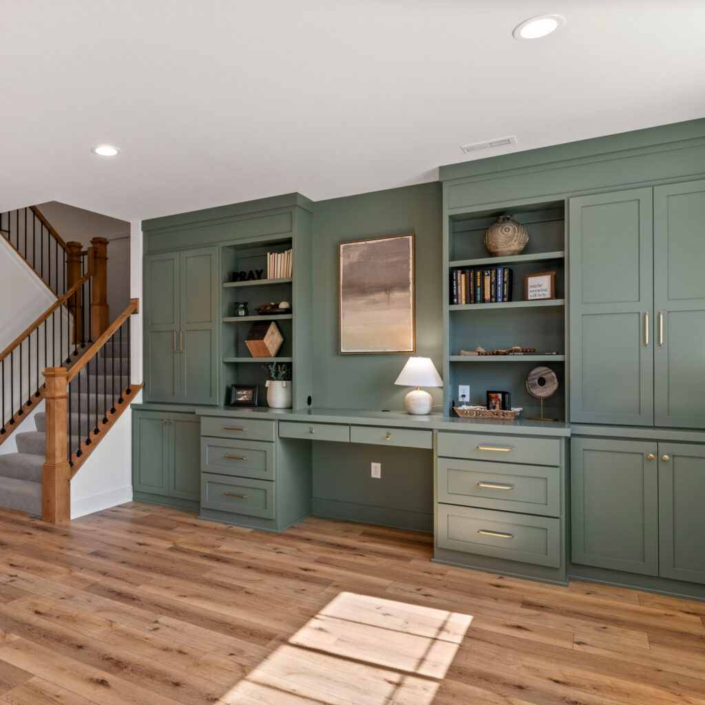 Custom basement built ins remodeling project in Waukesha County