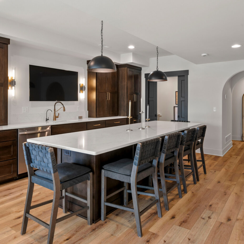 Custom basement bar remodeling project in Waukesha County