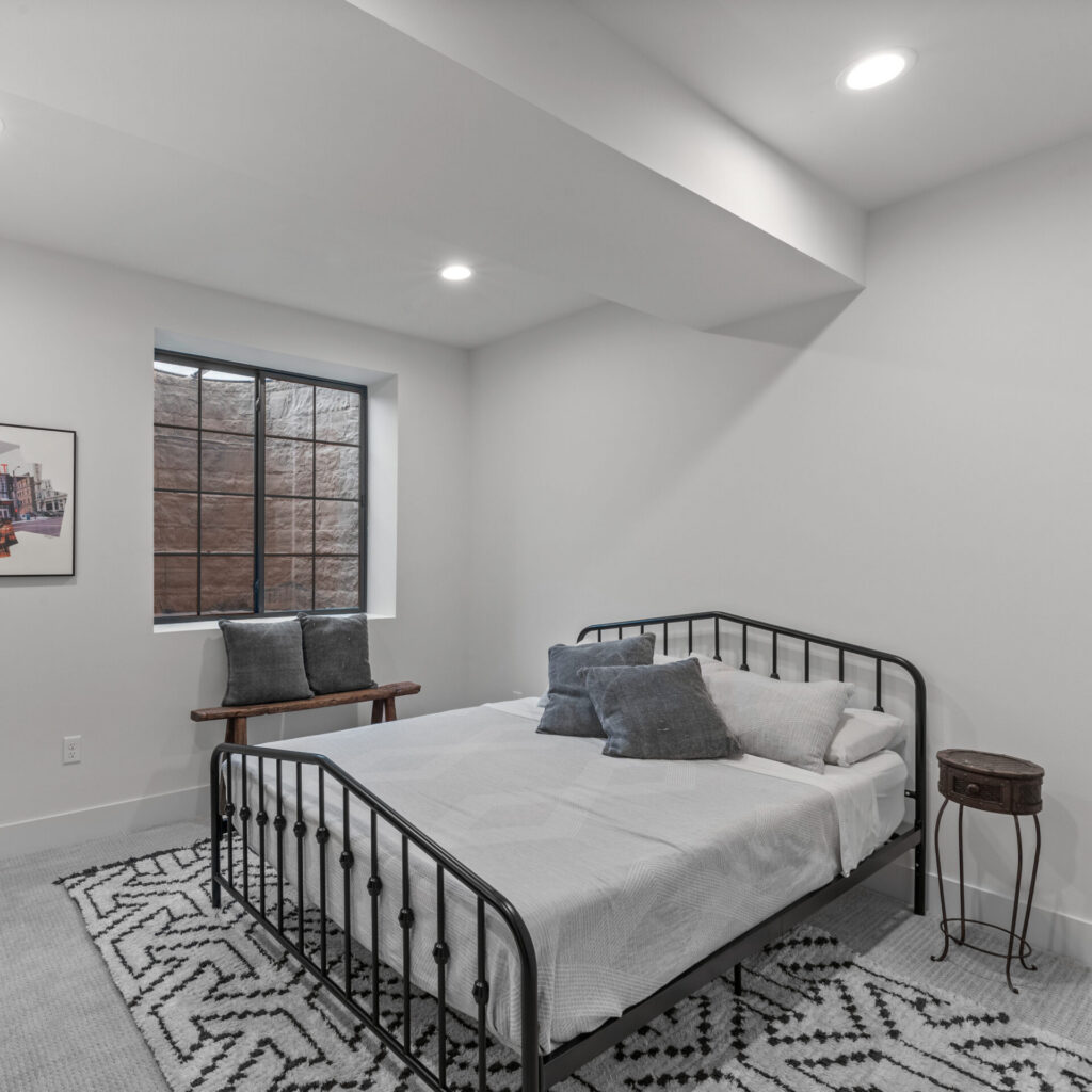 Custom basement bedroom remodeling project in Waukesha County